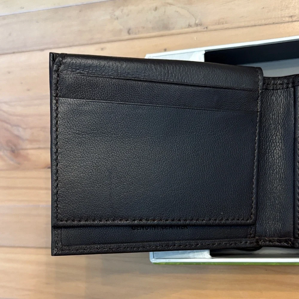 Kenneth Cole Reaction Dark Leather Bi-Fold Wallet